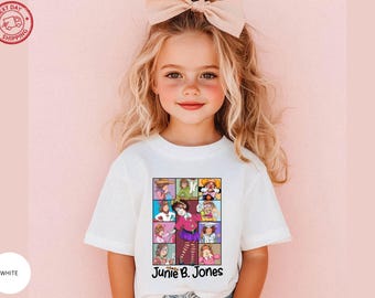 Sudadera con capucha para fans de Junie B., sudadera con capucha para amantes de las series de libros, ropa nostálgica para niños con libros, sudadera con capucha favorita para la hora del cuento