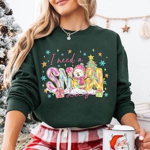 I Need A Snow Day Sweatshirt, Cute Winter Sweatshirt, Winter Season Sweatshirt,Snowman Shirt ,Kids Tee