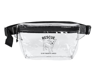 Riñonera transparente Rescue Dog / Bolso de cintura transparente Milo