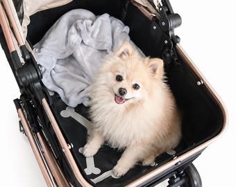 2-in-1 Foldable Pet Stroller | Detachable Carry Bag | 360° Shock-Absorbing Wheels | For Dogs and Cats up to 40kg