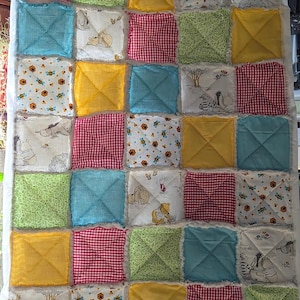 Handmade Quilted Winnie the Pooh Baby Blanket