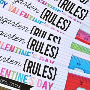 Regole fai da te per la scuola materna e la quarta elementare: biglietto con righello per San Valentino