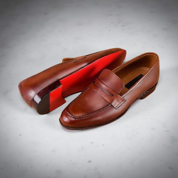 Christian Louboutin Business Brown Leather Loafers Red Sole  display picture 3