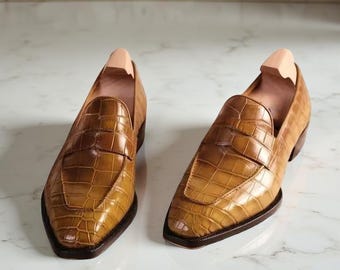 Handgemaakte leren loafers nieuwe stijl: instappers voor heren