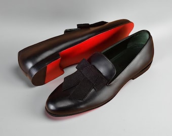 Christian Louboutin zakelijke instappers rode zool instappers