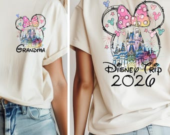 Custom Disney Castle 2026 Shirts, Family Vacation Disney Trip 2026 Tee, Disneyland Disneyworld Shirts, Disney Couple Matching Shirts