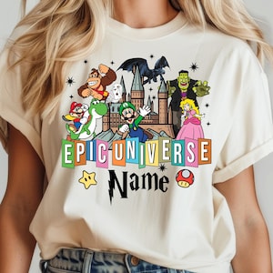 Epic Universe Family Shirts, Custom Epic Universe Shirts, Mario Epic Universe 2025 Shirt, Epic Universe Matching Shirts, Family Trip Shirts