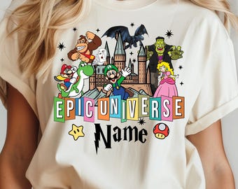 Epic Universe Family Shirts, Custom Epic Universe Shirts, Mario Epic Universe 2025 Shirt, Epic Universe Matching Shirts, Family Trip Shirts