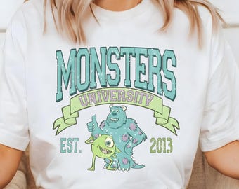 Monsters University Shirt, Est 2013 Vintage Tee, Disney Pixar Monsters Inc Shirt, Magic Kingdom Outfit, Disneyland Trip Matching Tee