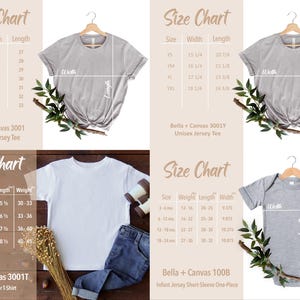 the size chart for a t - shirt is shown