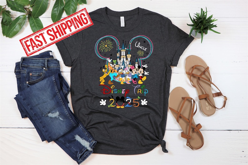 Disney Family Trip 2026 Shirt, Custom Family Vacation Tee, Matching Disney Shirts, Disneyland & Walt Disney World Shirts imagen 6