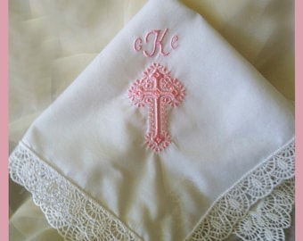 Baptism Gifts for Girls | Girls Baptism Gifts | Personalized Baptism Gift | Baptism Handkerchief for Christening