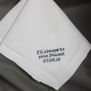 Mans Custom Handkerchiefs, Embroidered Handkerchief for Dad. Custom Pocket Square for Father Hankerchiefs image 1