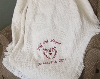 Cotton Anniversary Gift for Her | Cotton Anniversary Gift for Him | This blanket makes the perfect 2nd Anniversary Cotton Gift