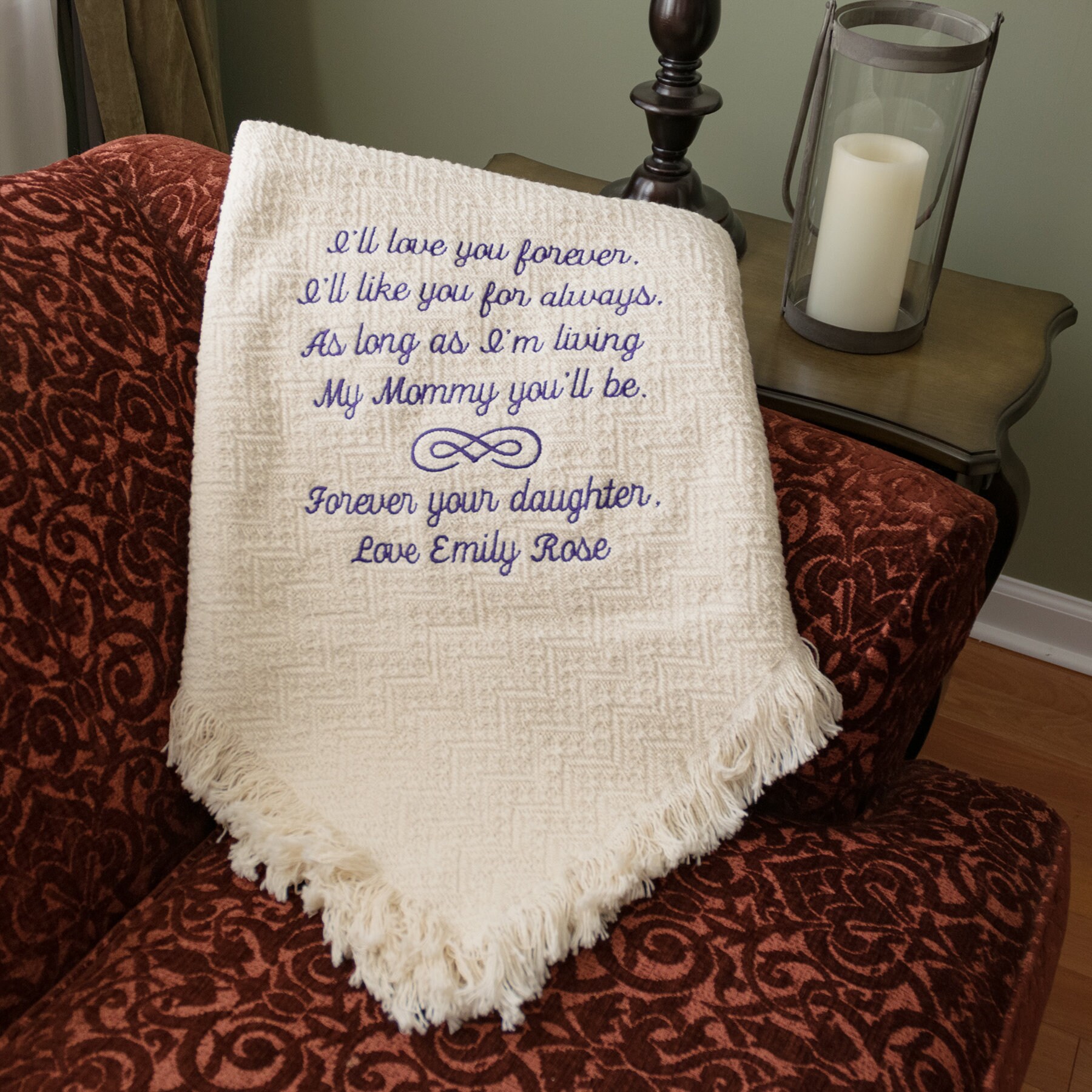 Blanket for Mothers Day Gift Personalized Parents Blanket Etsy