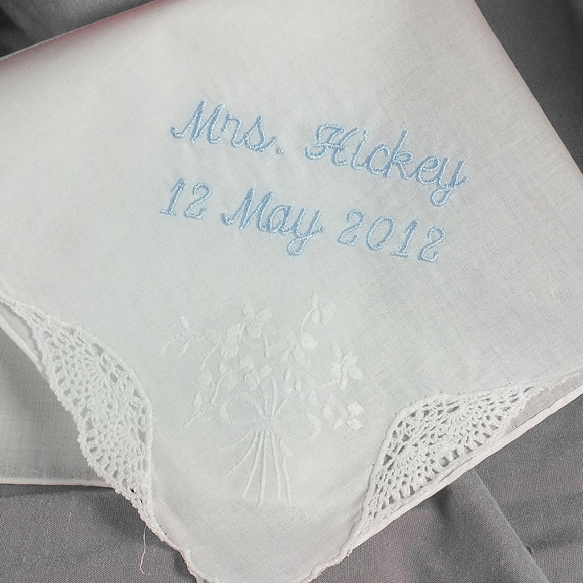 Embroidered Handkerchiefs for Your Wedding Personalized Etsy