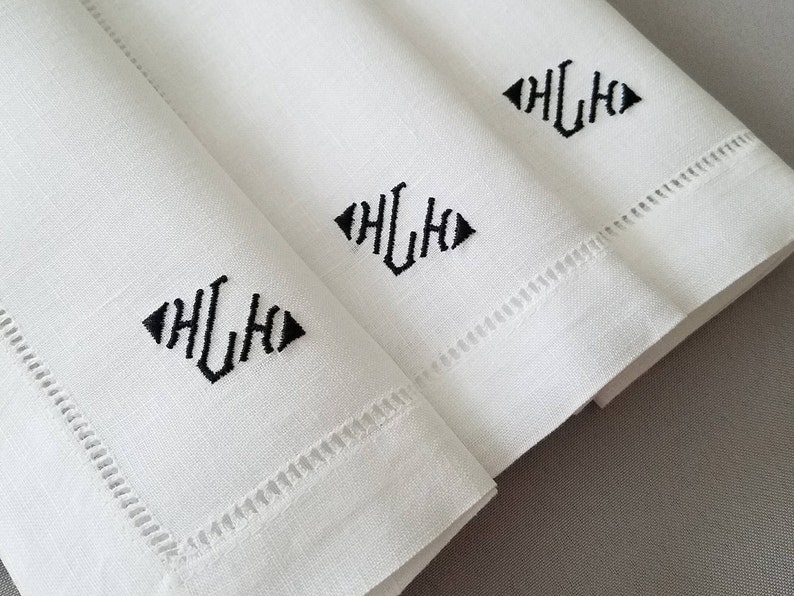 2 Year Cotton Anniversary Gift For Him - Fine Cotton Mens Handkerchiefs - Monogrammed Hankerchiefs - Cotton Anniversary Gift for Husband, 2nd Wedding Anniversary Handkerchief Hanky Hankie Personalized Pocket Square Embroidered