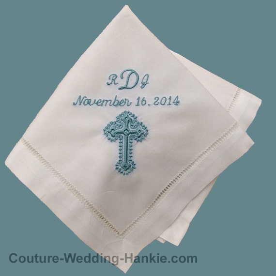 Baptism Gift Boy Personalized Hankie Christening Gift Etsy