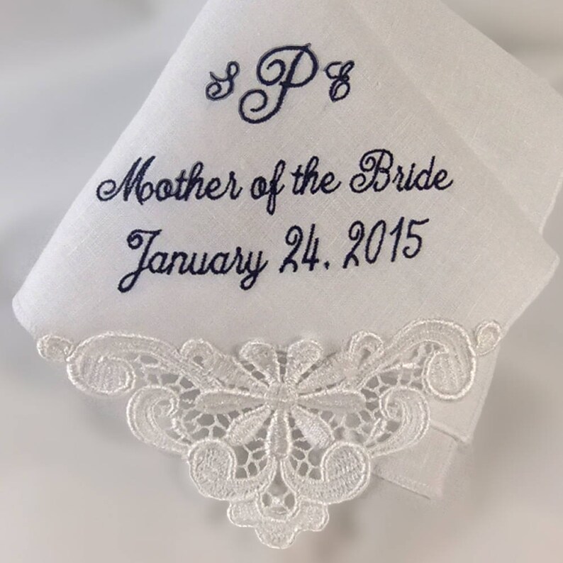 wedding handkerchief for mom