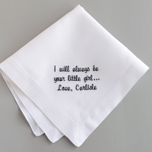 Father's Day Gifts Hankerchief For Dad Fathers Day Gift from Daughter Personalized Handkerchief Custom Embroidered Pocket Square image 3