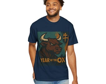 Year of the Ox T-Shirt, Chinese Zodiac Tee, Lunar New Year Top, Ox Sign Shirt, Unisex Graphic Tee, Year of the Ox Apparel