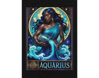 Artistic Aquarius Rally Towel: Zodiac Sports & Gym Hand Towel