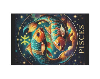 Pisces Zodiac Floor Mat: Non-Slip Astrology Home Decor