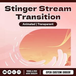 Sunset Bloom Stream Transition – Animated Stinger Transition/Warm Sunset Floral Theme/Soft Orange Wave Effect/Seamless Scene Switch