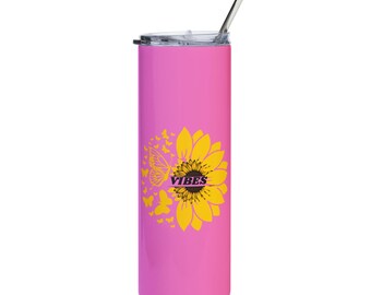 Vaso Sunflower Vibes de acero inoxidable de 20 oz