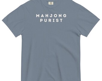 Mahjong Purist Shirt | Comfort Colors 1717 | Cream Print Mahjong Tee | Classic Mahj Apparel | Mahjong Gift