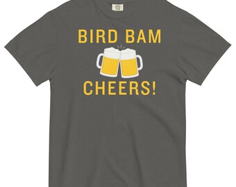 Bird Bam Cheers Shirt | Comfort Colors 1717 | Beer Lover Mahjong Tee | Mahjong Gift | Unisex Mahj Apparel