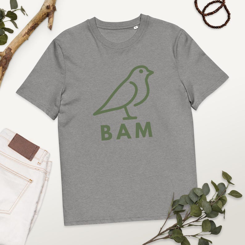 Mahj Glow “Bam Bird” Mahjong T-Shirt | Unisex Organic Cotton Tee | Stanley/Stella SATU001 | Eco-Friendly