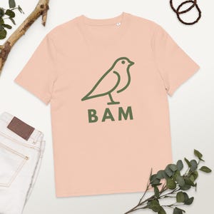 Mahj Glow “Bam Bird” Mahjong T-Shirt | Unisex Organic Cotton Tee | Stanley/Stella SATU001 | Eco-Friendly