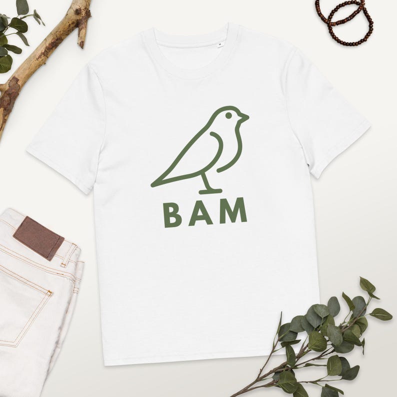 Mahj Glow “Bam Bird” Mahjong T-Shirt | Unisex Organic Cotton Tee | Stanley/Stella SATU001 | Eco-Friendly