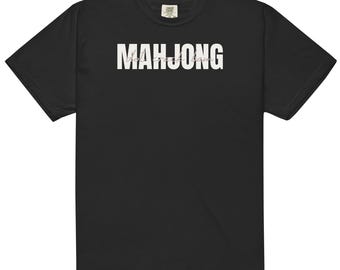 Camiseta Mahjong Dot Crack Bam / Colores cómodos 1717 / Camiseta Mahjong con estampado crema / Ropa Mahj unisex
