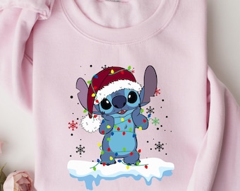 Festive Stitch Holiday Lights Tee, Christmas Sweatshirt
