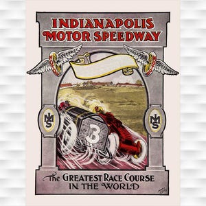 1913 Indianapolis Motor Speedway - Indy 500 Poster Prints