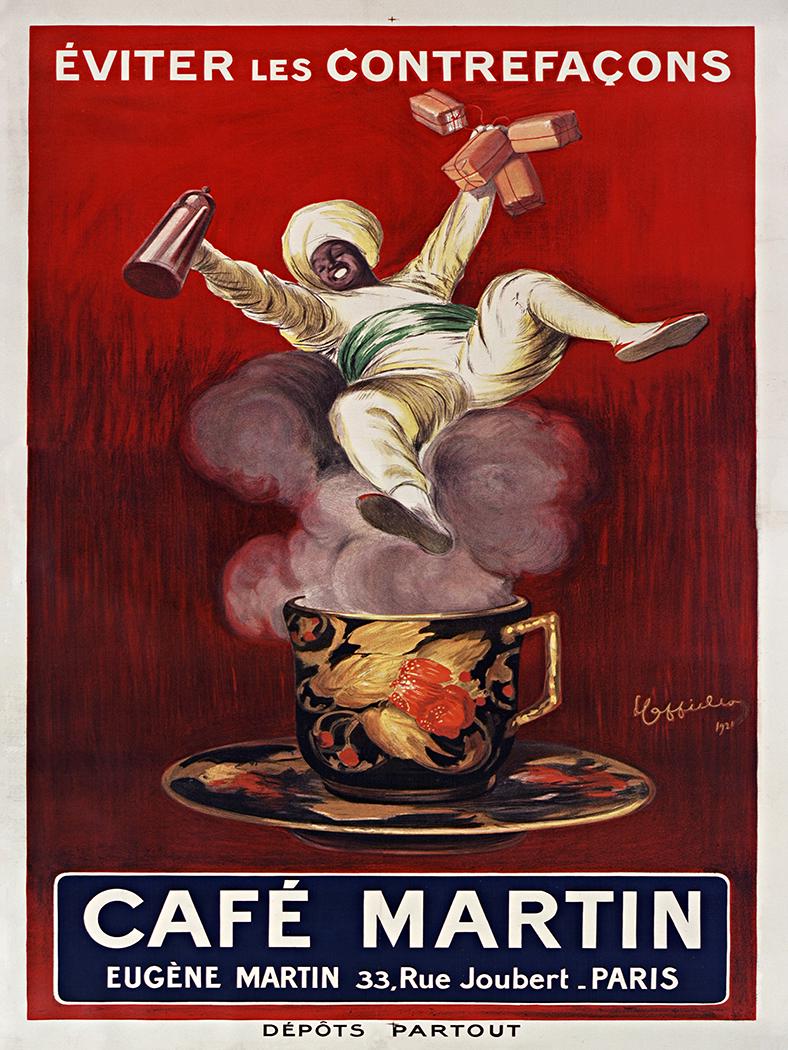 Cafe Martin - Vintage Posterprints - Cappiello Poster - Etsy