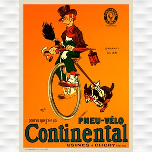 Pneu Velo Continental Vintage Bicycle  Poster
