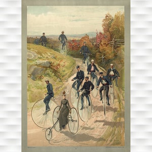 Radfahren 1887 Vintage Fahrrad Poster