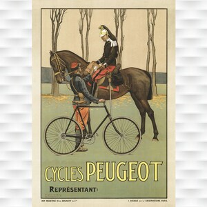 Peugeot Vintage Bicycle Poster