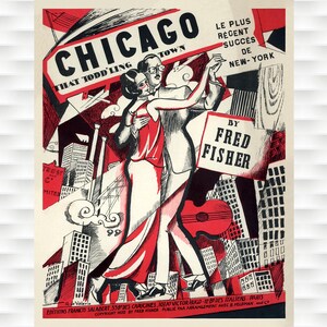 Chicago Town Vintage Music Poster
