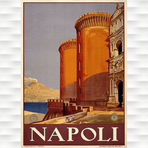 Napoli Naples Vintage Italian Travel Poster