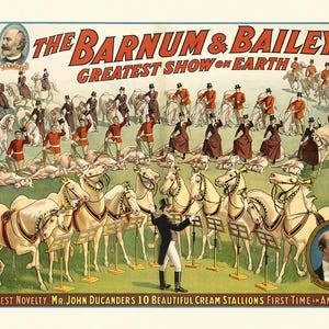 Barnum & Bailey - Vintage Horse Show Poster