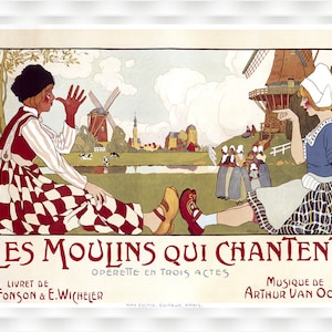 Les Moulins Vintage Opera Poster
