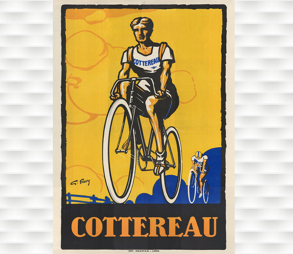 Vintage cycling art clearance