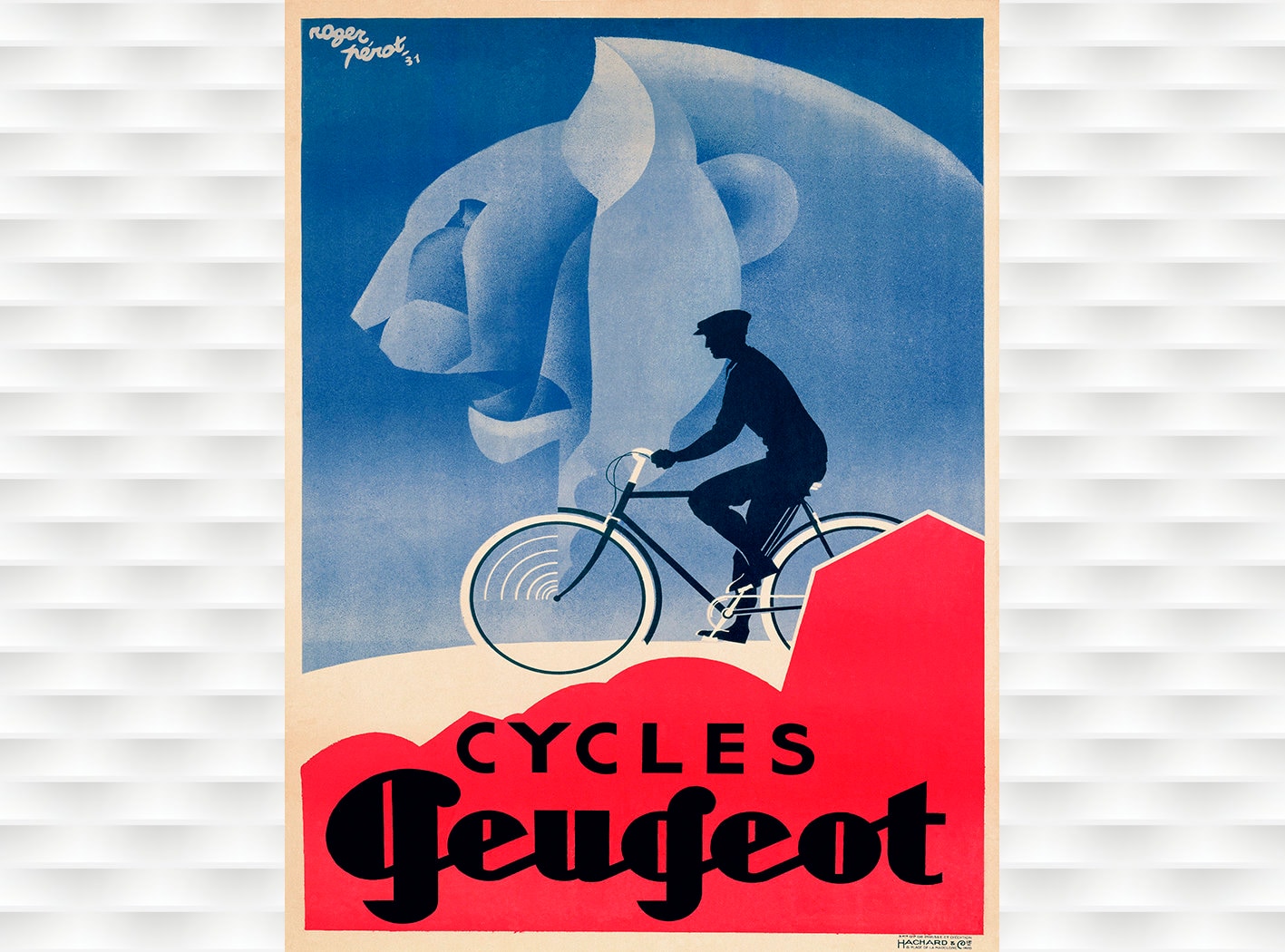 Cycles Peugeot Vintage Art Deco Poster - Etsy