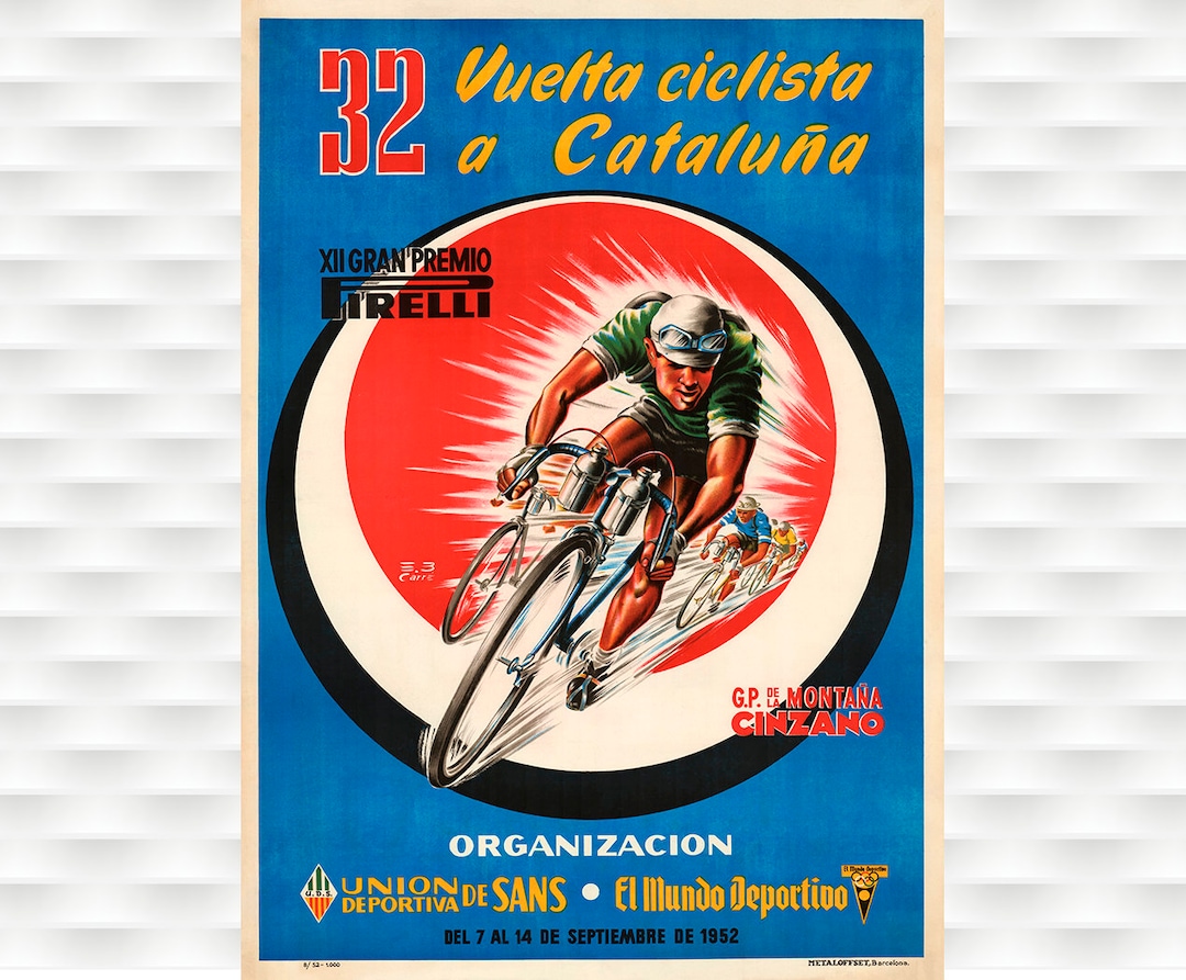 Vuelta a Cataluna Bicycle Race Poster Cycling Poster Bicycle Art Vintage  Bicycle Poster Cycling Art Tour De France Cycling Art - Etsy