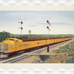 Union Pacific City of Denver Travel Poster Prints