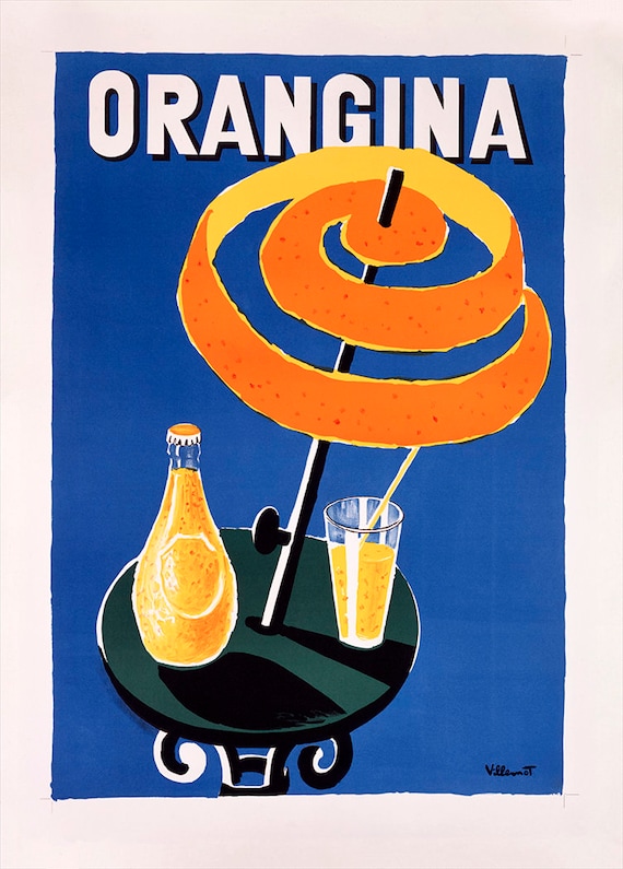 Orangina - Vintage Poster Prints by Villemot - Etsy